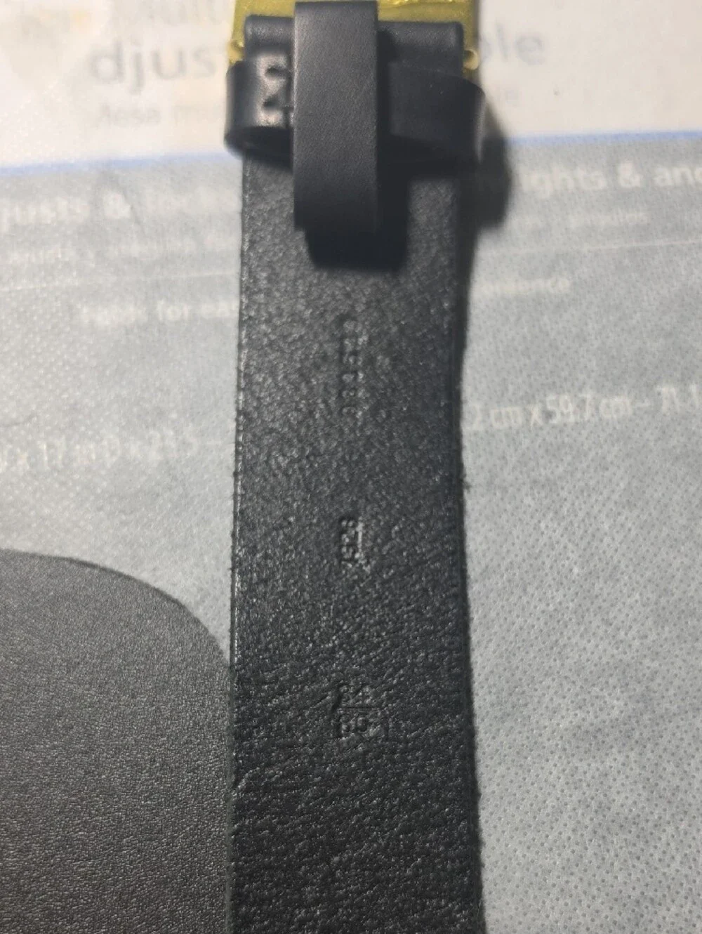 Black Leather Belt with Gold Polo Player Buckle